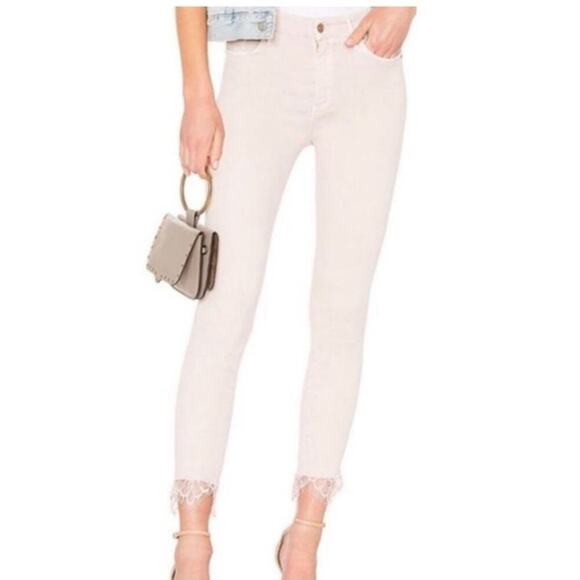 MOTHER high waisted looker dagger ankle fray jeans women's size 28 - Picture 1 of 11
